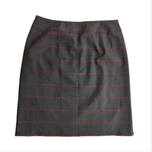 Harve Benard 100% wool skirt, window pane, side slits, size 8P